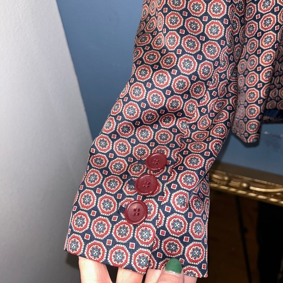 Blazer geometric pattern blue and red - Picture 5 of 7